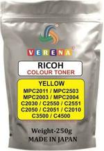 Verena Ultra Dark Yellow Toner Powder Compatible With Ricoh MPC2003 / MPC2004 / MPC2011 / MPC2503 / MPC3502S / C3500 / C2050 / C2051 / C2010 / C2030 / C2550 / C2551 Pack Of 1 (250 Gram)
