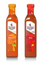 Nando's Peri Peri Chilli Sauce - Hot 500g + Medium 500g, Pack of 1 Each, Product of Netherlands
