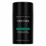 THICK FIBER Hair Building Fibers (BLACK) 12gm, Hair Fiber for Thinning Hair & Bald spots