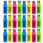 Kartual Birthday Return Gifts For For Kids In Bulk / Sports Print Water Bottles For Kids Gift For Girls / Boys And School Supplies (Pack Of 24, Multicolor)