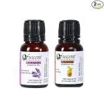 FUSCENT Premium Essential Oil Combo Pack of 2 Lavender And Orange Oil for healthy Hair And Skin | Home fragrance & Soap Making, relaxation | Certified Organic Pure Fresh And Undiluted | Natural Essential oil Combo Pure And Natural Undiluted