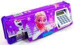 POKSI Cute Frozen/Elsa Stationary Pencil Box for Girls and Boys Art Plastic Pencil Box l Set of 1 Purple