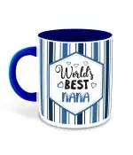 Whats Your Kick World Best Nana Design Printed Dark Blue Ceramic Coffee Mug and Tea Mug 325ml