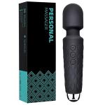 KIRMIT Premium Personal Body Massager for Women, Men, Rechargeable Wireless Vibration Machine for Female with 20 Vibration Modes, 8 Speeds, Flexible Head for Targeted Compression