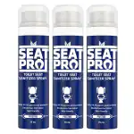 Seat Pro Toilet Seat Disinfectant Sanitizer Spray | FDA Approved Toilet Seat Sanitizer Spray | Kills 99.9% Germs | Travel Friendly Pack (Pristine3x 75ml,Pack of 3)
