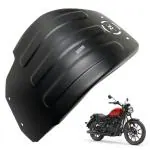 Dhe Best Black Bike Engine Bash Plate Bike Sump Guard R Logo For Roal Enfield Meteor 350