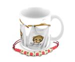 Jiya EnterpriseTuelip White Ceramic Printed Best Friends Forever Design With Funny Emoji Faces With Friendship Band Printed Mug - 350 ML