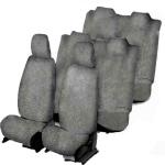 Crokrok Grey Cotton Car Seat Cover for Mahindra Scorpio (Pack of 9)