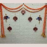 Playful Stitches Lotus Hanging for Home Decor | Lotus Hanging | Diwali Decoration Items for Home Decor | Pooja Decoration Items | Temple Decoration Office Decoration 10 pcs