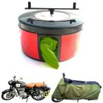 BIKEBLAZER Army Camouflage Royal Enfield Classic 350 and 500 Nylon Semi Automatic Bike Body Cover