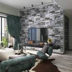 OREN EMPOWER Grey PVC Abstract Wallpaper 45x330 cm