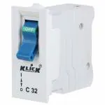 Klick MCB, SP Tiny Trip Miniature Circuit Breaker, Single Pole Switch Disconnector, for Domestic and Commercial Use (32A, 240/415V, Pack Of 2)
