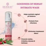 HERSAY Intimate Wash Protecting Feminine, Foaming Cleansing Wash For Nourishing, Soothing, Reduces Itching,dryness & Discomfort Eliminates Unpleasant Odour hypoallergenic Sulphate & Paraben Free