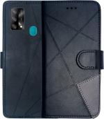 SUPER-ME Samsung F41 Black Leather Dual Protection Mobile Flip Cover