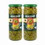 Olicoop Green Sliced Olive, 450g, Pack of 2, Produced in Spain