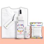 Kadam Skin Friendly Tie Dye Bottle With White T-Shirt, 100% Cotton 180 Gsm T-Shirt, Dye Activator - Color Fixative Included, Cold Fabric Dye Colors (Large 4