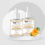 MEGAGLOW 10% Vitamin C Face Serum For Glowing Skin | Reduces Dark Spots | For Dull Skin | Beginner Friendly, For All Skin Types | 30 ml ( pack of 2 )