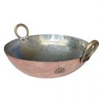 ROYALSTUFFS 2 Liter Copper Kadai Multi Purpose Hammered Kadhai for Cooking,Capacity:,Weight: 2.2 kg