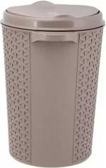 YASHODEEP PLASTIC New Unique Swing Round Dustbin For Office And Bathroom Dustbin ( 8.5 L - Brown )