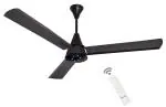 R E L A X O Legend 27 Watt, 5 Star Rated, Designer BLDC Ceiling Fan, 50% Energy Savings with Smart Remote & LED Lights, Ceiling Fans for Home, 3 Years Warranty (Black)