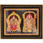 pujaNpujari Balaji Padmavathi Photo Frame for Wall Hanging and Pooja Room Religious Frame