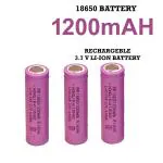 CONSONANTIAM Hongli Lithium Ion 1200mAH 3.7V 4.4wh Ultra Boost High Capacity Li Ion Cell Batteries Original Power Rechargeable Lithium ion Cell for LED, Bluetooth Speaker, Laptops, Power Bank and Torch Etc. Pack of 3