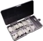 Shills Professional Natural Nail Tips short Stiletto Nails Fake(Pack of 100)