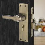 Atom 8 inch Heavy Duty Zinc Mortise Door Lock with Both Sided Key for Bedroom, Living Room, Main Door, Brass Antique Finish | 3 Keys | Lockset for House Hotel Office (O67CYBSK)