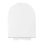 ELEGANT CASA EC-368-White Sleek Design Soft-Closing PP Toilet Seat Cover (Down Screw Top Fixing) (46 X 35 CM ) , Hinge Size: adjustment sideways 15 to 20 front and back 3 cm)