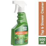 PureCult Tap and Shower Cleaner Spray for Shiny & Sparkling Faucets for Bathroom & Kitchen Fittings| Eco-Friendly| Removes and descales Limescales, Hard Water Stains & Soap Scum| Ylang-Ylang & Lavender (500 ML)