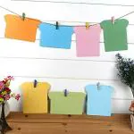 My Party Suppliers Cute Wall T-Shirt Hanging Colourful Paper Round Photo Frame