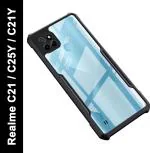 CarryWrap Back Cover for Realme C25Y, Realme C21Y, Realme C21 (Black, Transparent, Grip Case, Pack of: 1)