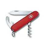 Victorinox Swiss Army Knife - Waiter - 9 Functions Multitool for Wine Lovers - Red, 84 mm