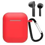 CRUIC Soft Silicone Case Cover Compatible with Boultt Audio Airbass Powerpods -Red