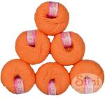 Simi Enterprise Orange Acrylic Vardhman Baby-Soft Wool Hand Knitting Art Craft Soft Fingering Crochet Hook Yarn, Needle Knitting, 200 G