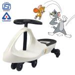 Dash Bumble Bee Tom & Jerry Magic Swing Car, Ride-On, Swing Magic Car Ride On for Kids with Scratch Free PU Wheels , (Suitable for 3+ Years | 120 Kgs Weight Capacity | White )
