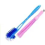 ShopiMoz Wash Basin/Toilet Seat Cleaning Brush + Broom (Multicolour)-Pack of 2