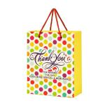 PPJ -THANK YOU POLKA WEDDING/ANNIVERSARY/BIRTHDAY BASH (10 Pcs.) PAPER CARRY BAG, 10 Inch X 8 Inch X 4 Inch RETURN GIFT/HAPPY BIRTHDAY/RETURN GIFTS/GIFTS/GIFT BAGS/GIFT COVERS (Pack of 10)