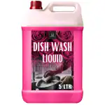 BLISS & BLUSH Dishwash Liquid 5 Liter Pink Leaves No Residue, Grease Cleaner For All Utensils, Dishwashing Liquid