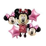 SPECIALYOU.IN Cartoon character Minnie foil balloon set for girls & kids Birthday party, baby shower, Naming ceremony, Kids room decoration, Theme party decoration- pack of 5