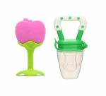 Enorme Silicone Apple Fruit Shape Teether with Baby Feeding Nibbler
