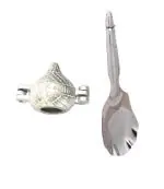 Urban buy Aluminium Gujiya Mould With Stainless Steel Rice Panja Spoons and Multicolour, Pack of 2