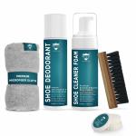 ROYAL CARE PROFESSIONAL Shoe Cleaner Foam Kit |FOAM 150 ML + DEO 200 ML + MICROFIBER CLOTH + BRUSH + SHINE SPONGE | Cleaning Foam | Works on Leather, Whites, Nubuck, Golf Shoes, Basketball Shoes, Boots, Sandals
