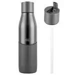 Pigeon Luxe Thermos Stainless Steel Sipper Flask with Straw 750 ml - Black