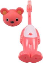 Ole Baby Pink Bounce Up Funny Mouse Headed Kids Push Button Toothbrush Cum Toy ,3-7 yrs