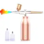 Hasthip Airbrush Makeup Kit Machine With 2 Capacity Cups, Gun Kit, Rechargeable Cordless Nail For Model Art
