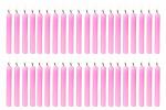 Parkash Candles Chime Candles/ Stick Candle/ Spell Candle Set of 40 | Ritual Spell Candle | Unscented (Pink)