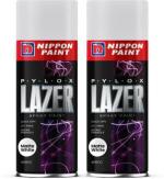 Nippon Paint Pylox Lazer Matt White Spray Paint 400 ml (Pack of 2)