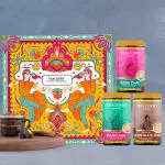 Teacurry Tea Gift Box (Indian Elegance) - Paan Chai, Rose Chai, Chocolate Chai - Gift for Festival, Birthday, Anniversary, Thank You, Corporate, Valentine