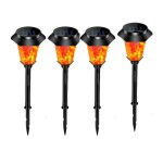 Homehop Solar Led Light Outdoor Waterproof Flickering Mashaal Flame Torch Garden Pathway Lawn Hanging Decoration Lamp